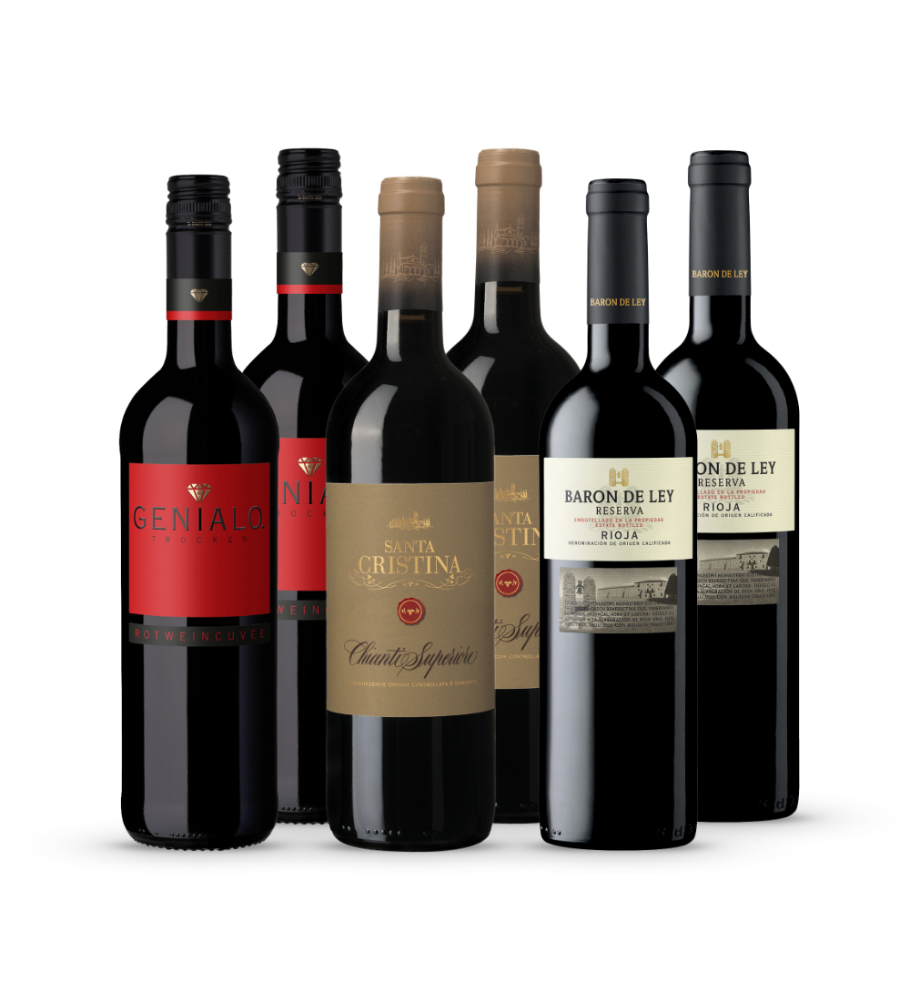 Genusspaket Rotweine - 3 x 2 Flaschen zum Probierpreis!