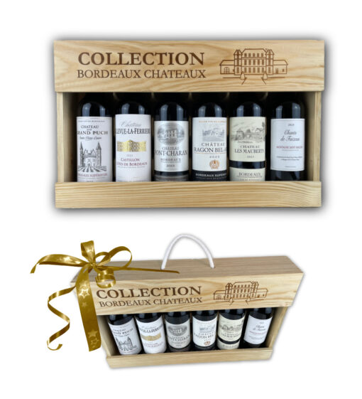 Bordeaux Rotwein Kollektion in der 6er Holzbox