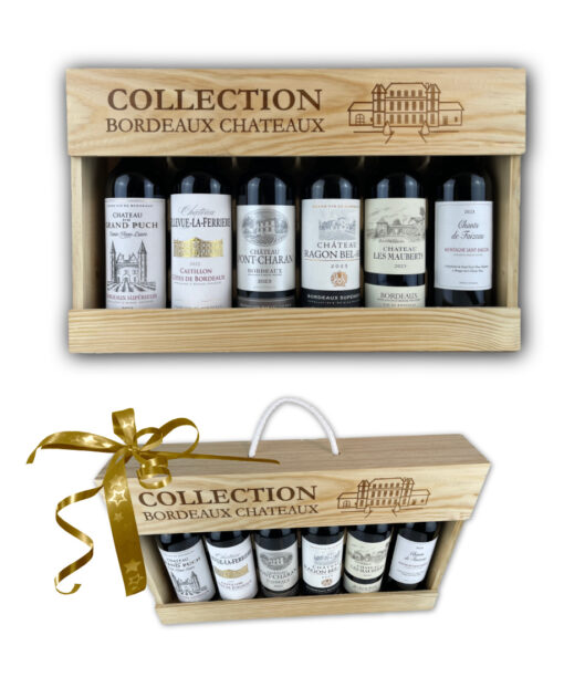 Bordeaux Rotwein Kollektion in der 6er Holzbox